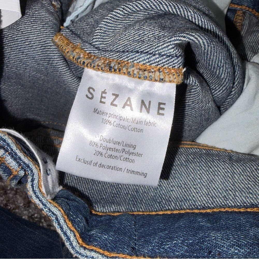 Sezane Button Fly Raw Hem Blue Jeans Denim 1967 Brut Sexy NEW - Picture 9 of 10